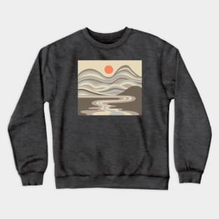 BLOOD MOON Retro Outdoors Nature Desert Landscape in Earth Tones - UnBlink Studio by Jackie Tahara Crewneck Sweatshirt